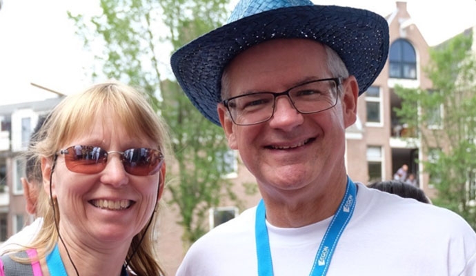 Matt Rider and his wife at Pride Amsterdam 2017