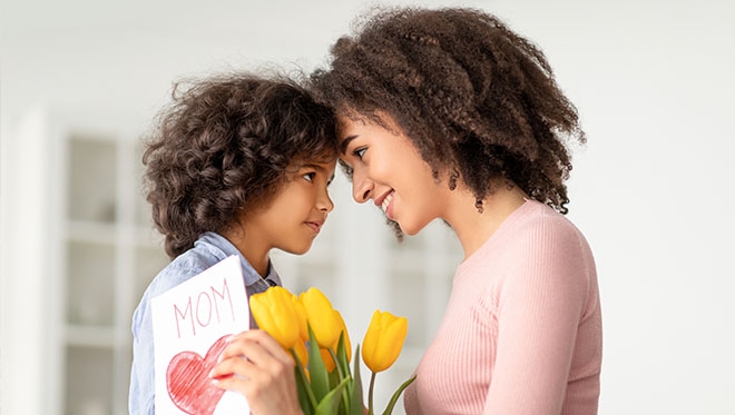 Flower and cards