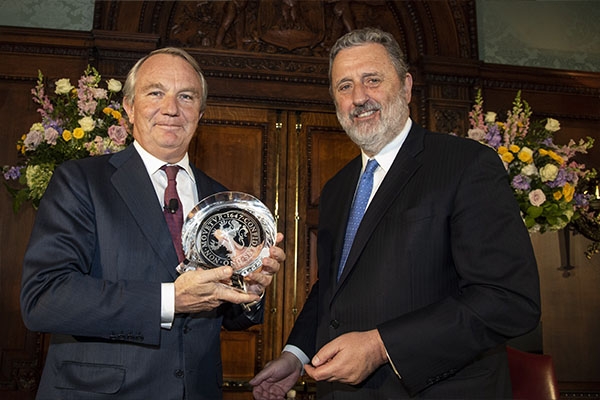 Aegon CEO Alex Wynaendts with 2019 Heineken Award - Holland on the Hill