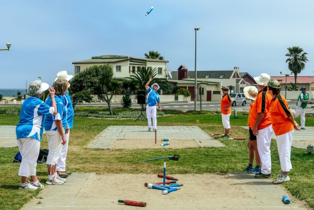 Seniors playing team sports