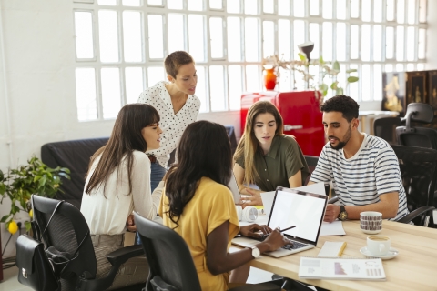 Colleagues in a meeting 