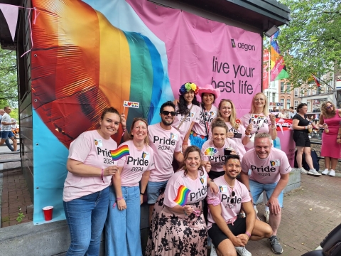 Aegon at Pride Amsterdam canal parade 2024