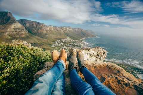 Couple on mountain top